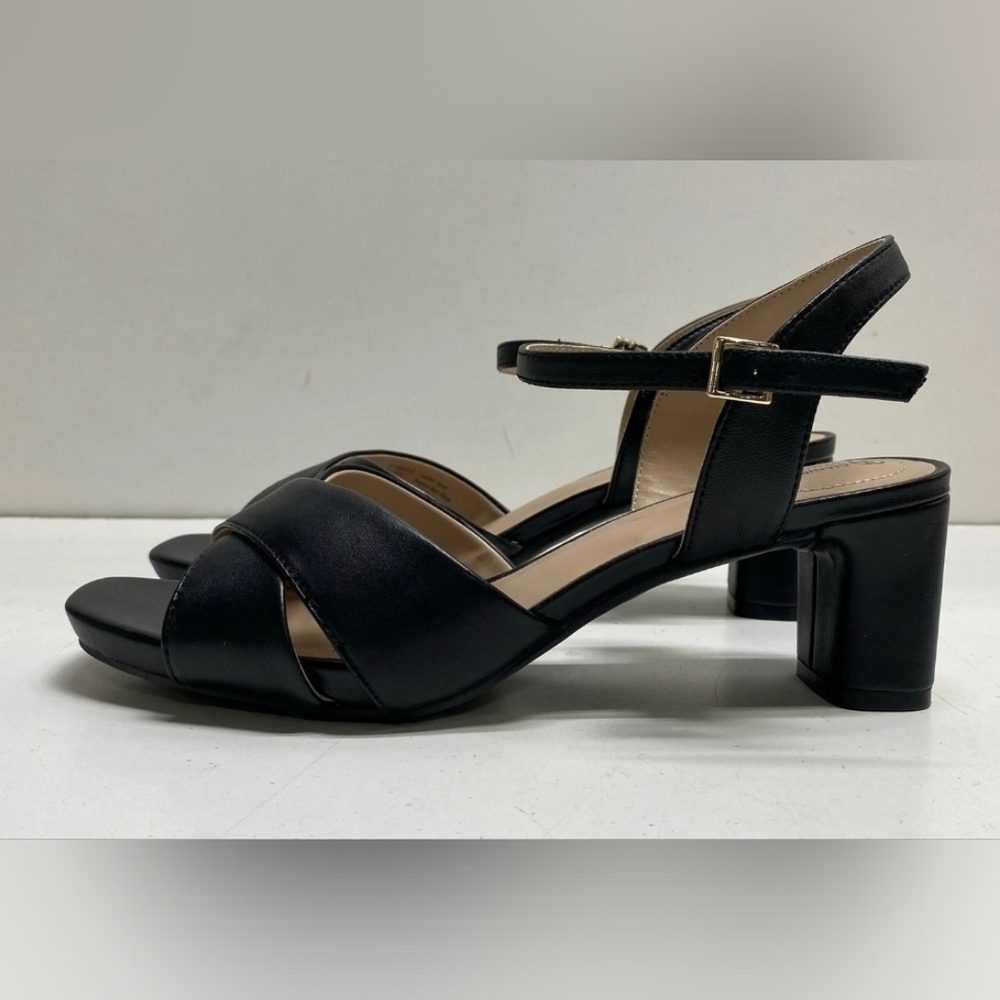 New Giani Bernini Memory Foam Leather Strappy Block Heel Sandals 8 - Picture 8 of 11
